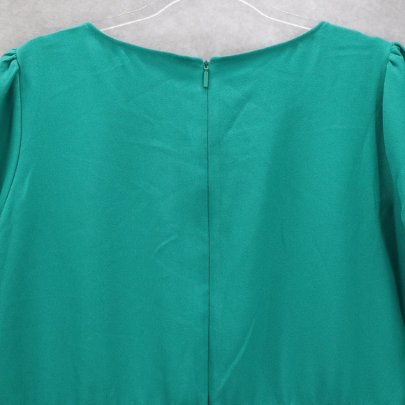 Armani Exchange Green Flare Knee Length Stripe Preppy Classic Dress 10  Medium
